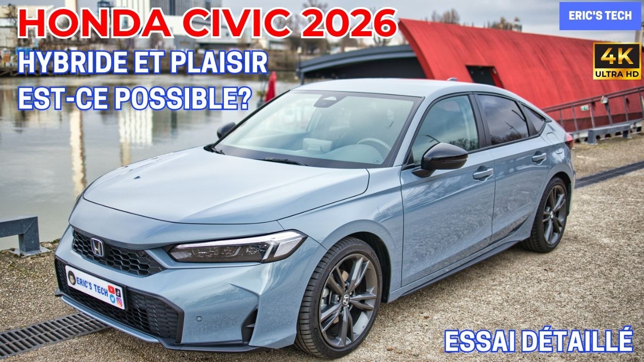 Honda Civic e HEV 184ch 2026 : Sport & Économique 🚗