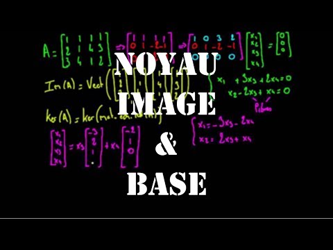 NOYAU, IMAGE ET BASE. RAPPELS DE COURS. Algèbre. Maths Sup.