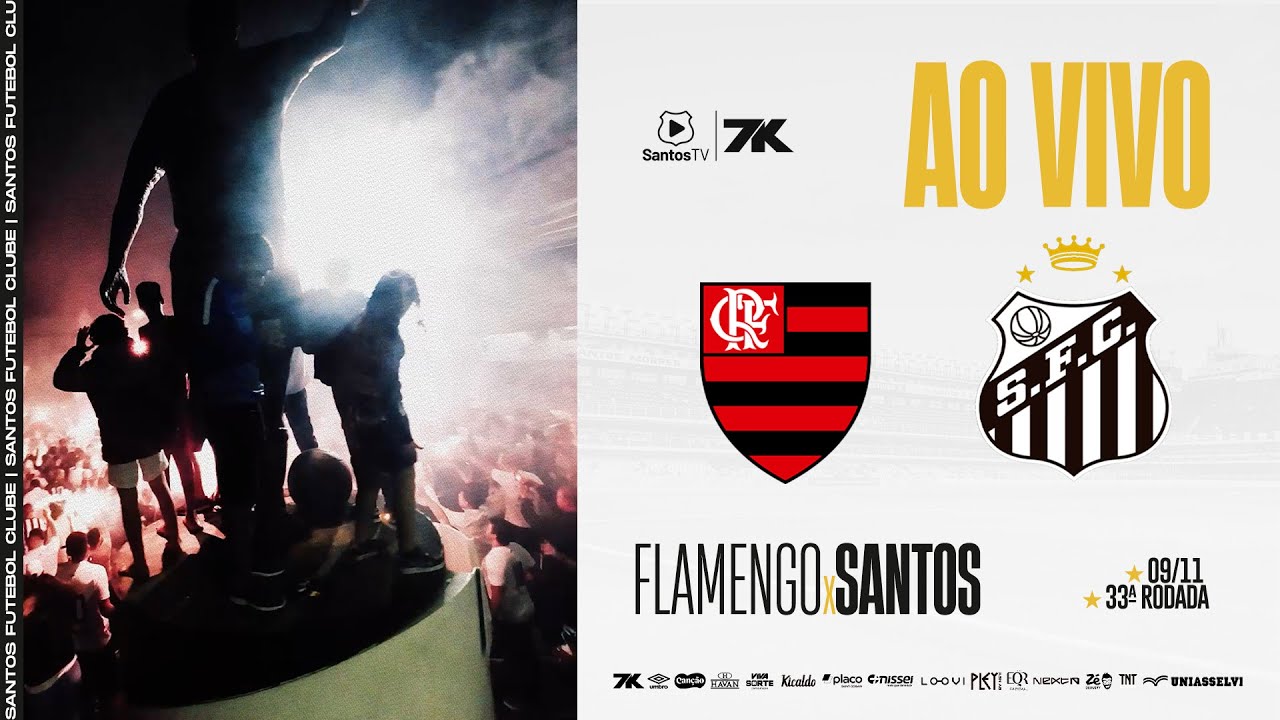 🔴 AO VIVO: FLAMENGO x SANTOS | BRASILEIRÃO (09/11/25)
