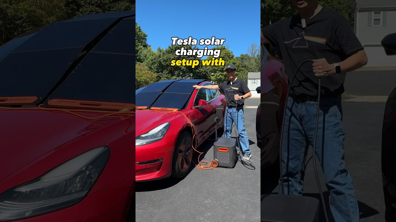 Power Your Tesla with Jackery Explorer 3000 Pro & 400W Solar Panels ☀️
