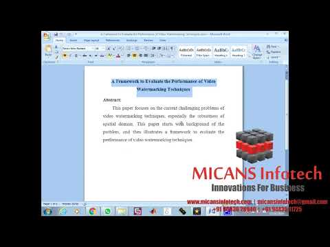 A Framework to Evaluate the Performance of Video Watermarking Techniques