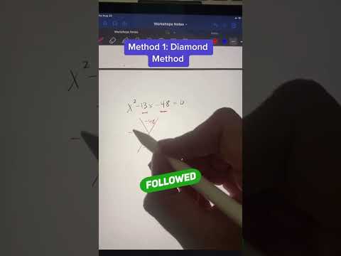 FAST WAY TO FACTOR QUADRATICS #algebra #maths