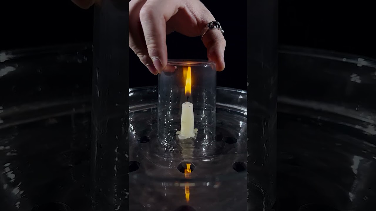 Школьный опыт: свеча в стакане 🕯️