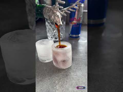 Ice Shot Glass Jager Bomb 🥃🧊 #jagerbomb #jager #jagermeister #iceshot #iceshotglass #icedshot