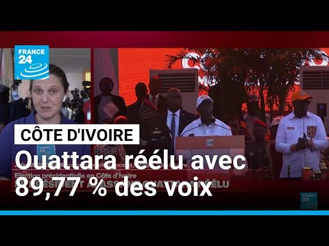 Côte d'Ivoire : Ouattara réélu avec 89,77 % des voix, selon la Commission électorale indépendante