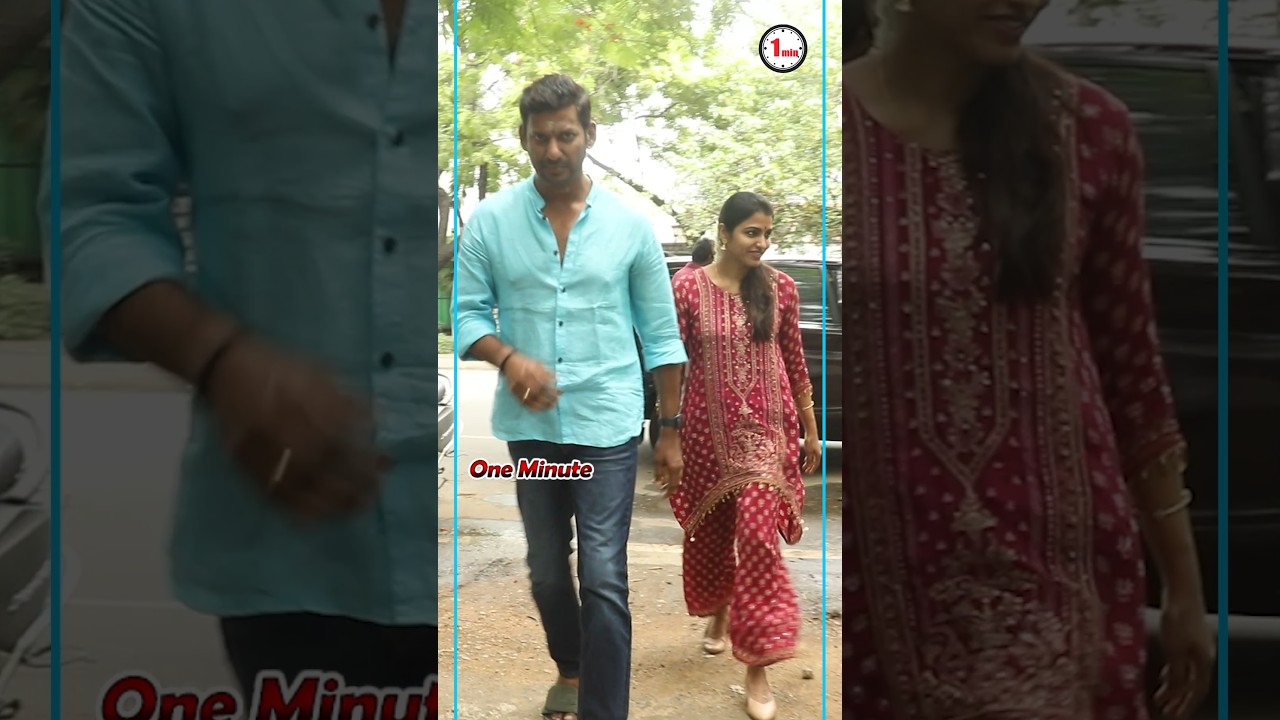 விஷால் மற்றும் சாய் தன்ஷிகா ஆயுத பூஜை 🪔