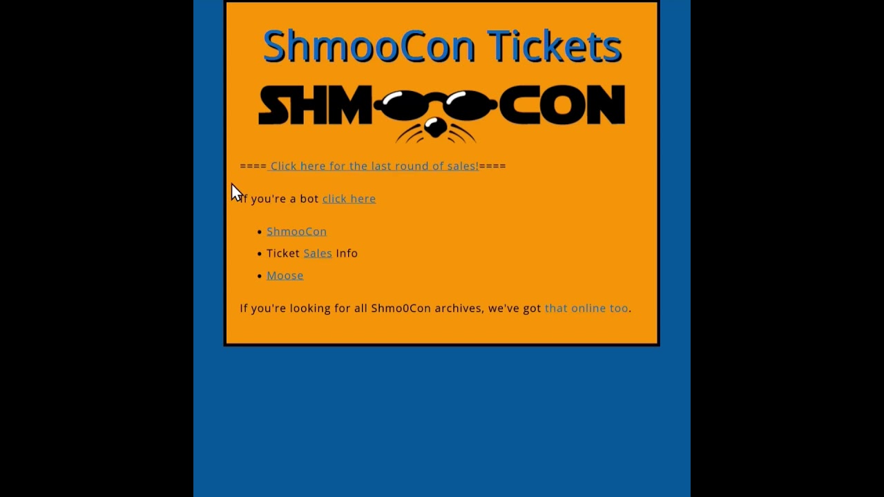 Did You Secure Your ShmooCon Ticket? Final Round Results! ποΈ