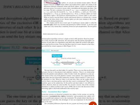 Modern stream ciphers and asymmetric key ciphers