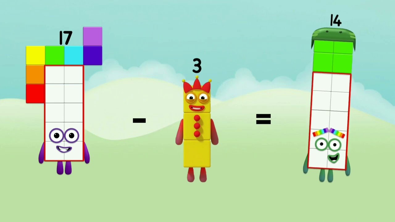 Numberblocks subtraction with The Rendom Big Numbers | learn to count! @educationalcorner110