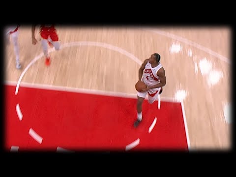 Scottie Barnes With the Fast-Break Slam vs Hawks