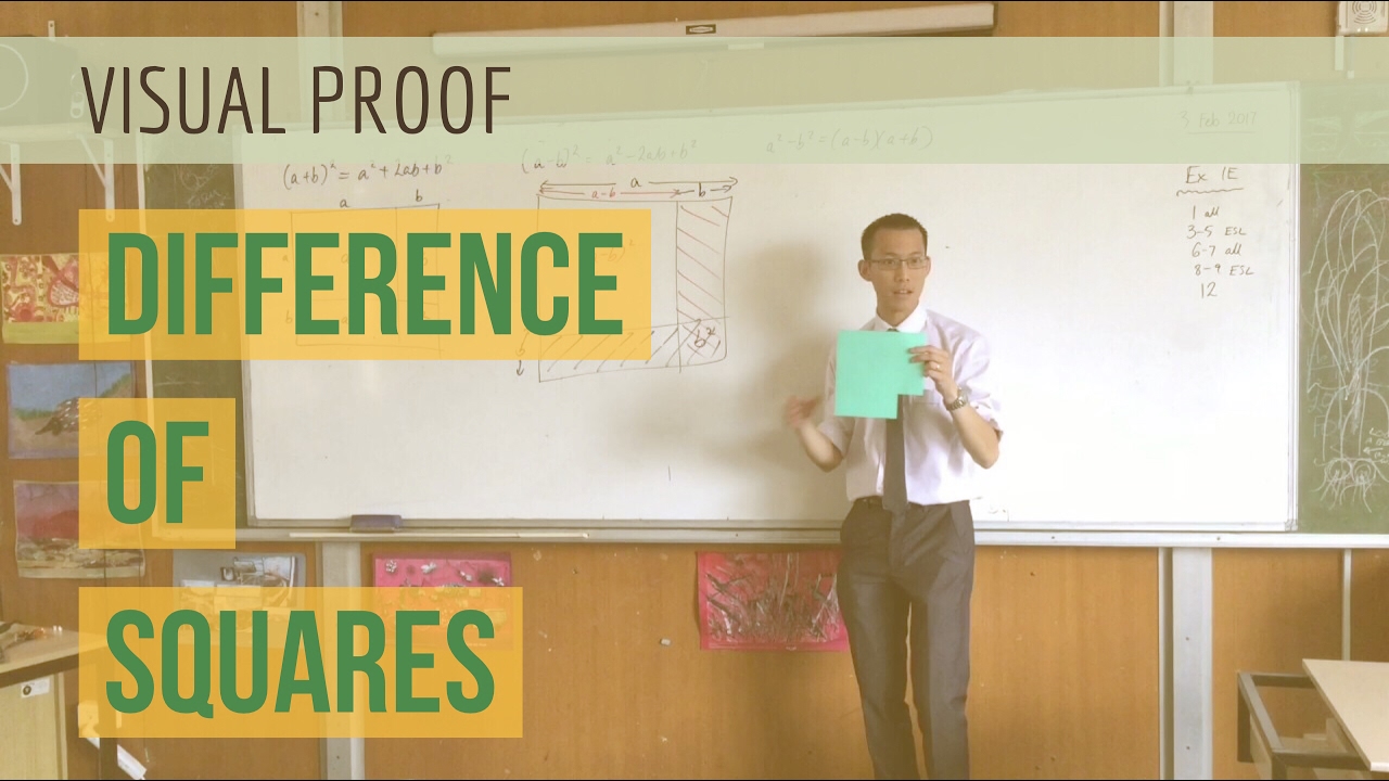 Visual Proof of the Difference of Squares Formula a² - b²