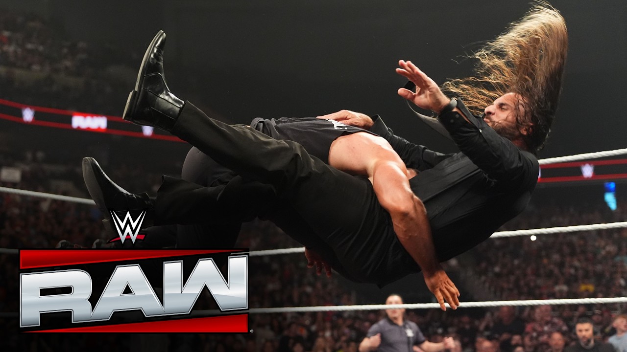 Seth Rollins Speared During Raw Brawl 🤼♂️