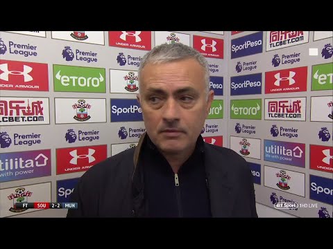 "We lost so many balls in midfield" Jose Mourinho post-match reaction | Southampton vs Man Utd
