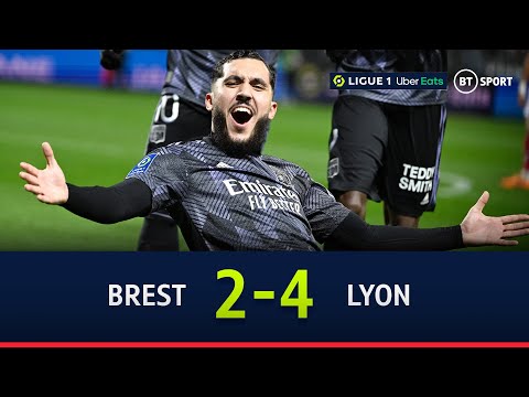 Brest vs Lyon (2-4) | Lacazette and Cherki net in four-midable performance | Ligue 1 highlights