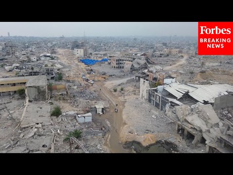 Drone Footage Over Gaza Shows Extent Of Destruction Following Israel-Hamas Ceasefire Deal