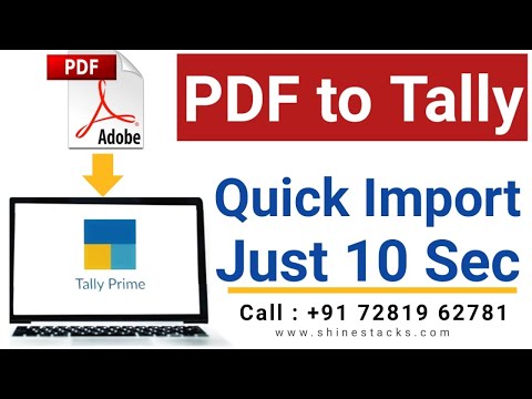 PDF to Tally  | How to import PDF invoice in Tally |  7281962781