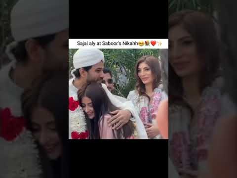 Sajal Aly at Saboor Aly &Ali Ansari Nikkah #shorts #sabooraly #aliansari #nikkah #rukhsativideo
