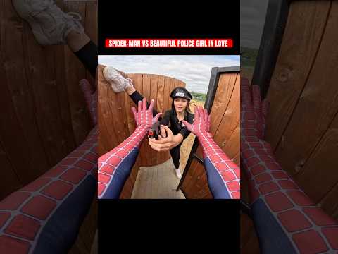 SPIDER-MAN VS BEAUTIFUL POLICE GIRL IN LOVE #spiderman  #policegirl #crazygirl #love #minecraft #pov