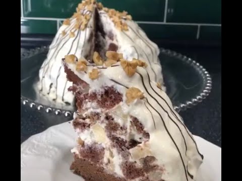 Простой торт Панчо с ананасами и орехами 🍍