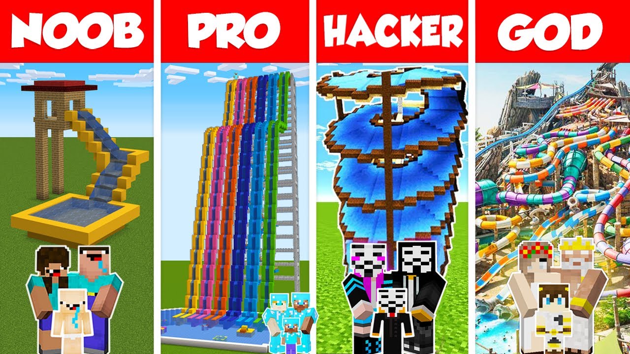 Minecraft Family Water Park Build Challenge 🌊