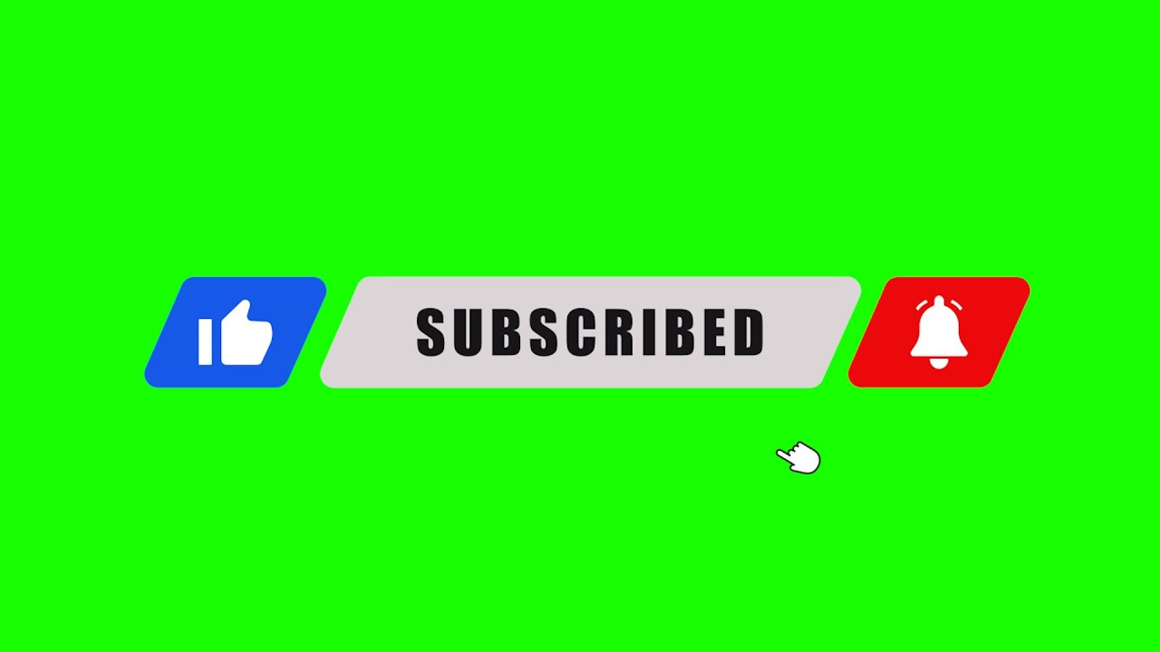 Free Green Screen Subscribe Button Animation 🎥