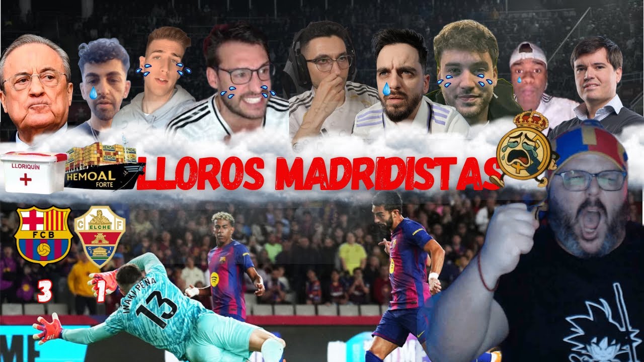 Reacciones y lágrimas de los madridistas ante la derrota del Barça 3-1 frente al Elche