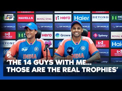 SKY addresses Asia Cup trophy snub after win over Pakistan 🏆 I Full Press Conference I Fox Cricket