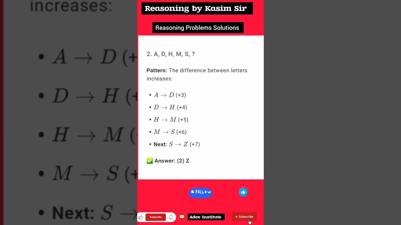Alphabet & Number Series Tricks by Kasim Sir π