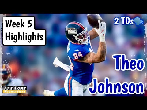 Theo Johnson WEEK 5 Highlights🗽ALL TARGETS & TOUCHES