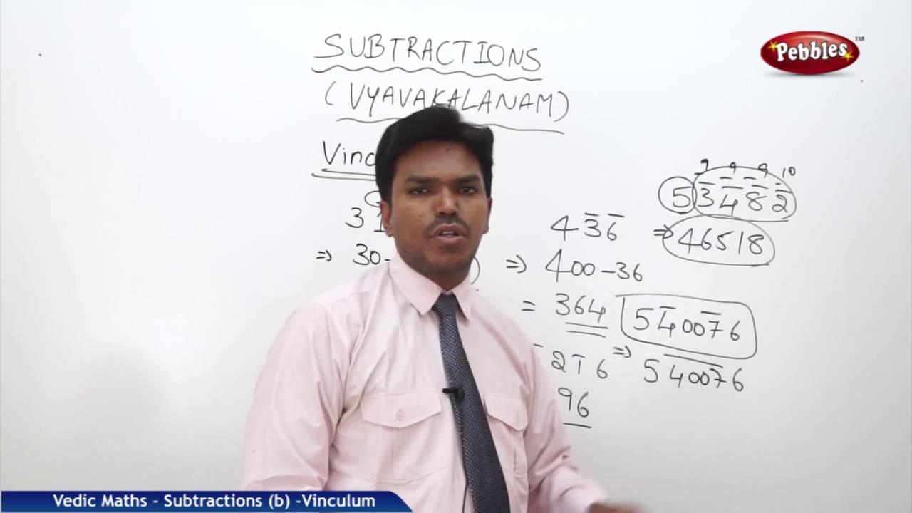 Vinculum Method for Subtractions in Speed Maths Using Vedic Mathematics
