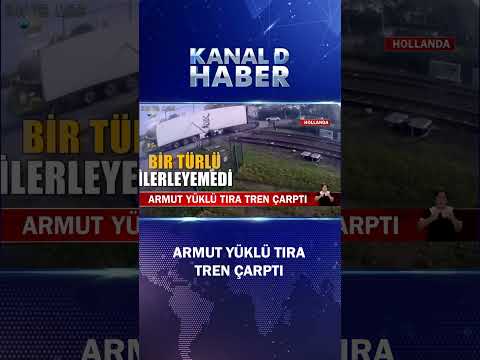 Armut Yüklü Tıra Tren Çarptı! Kaza Anı Kamerada