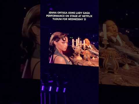 Jenna Ortega Joins Lady Gaga Performance At Netflix TUDUM For Wednesday 2! 😭🖤 #tudum #wednesday2