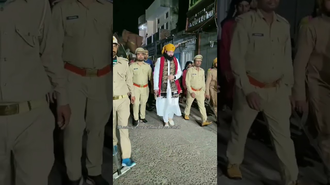 Sayyad Ahmad Raza Qibla Balrampuri with Police π