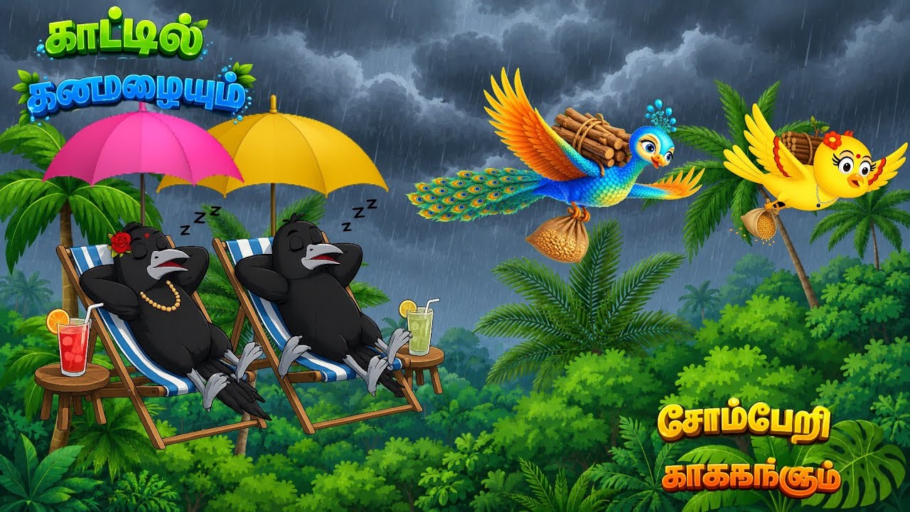 MORAL STORY IN TAMIL / VILLAGE BIRDS CARTOON