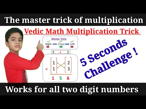Master trick for 2 digit number multiplication | Vedic math multiplication for kids | Arnav Nayak