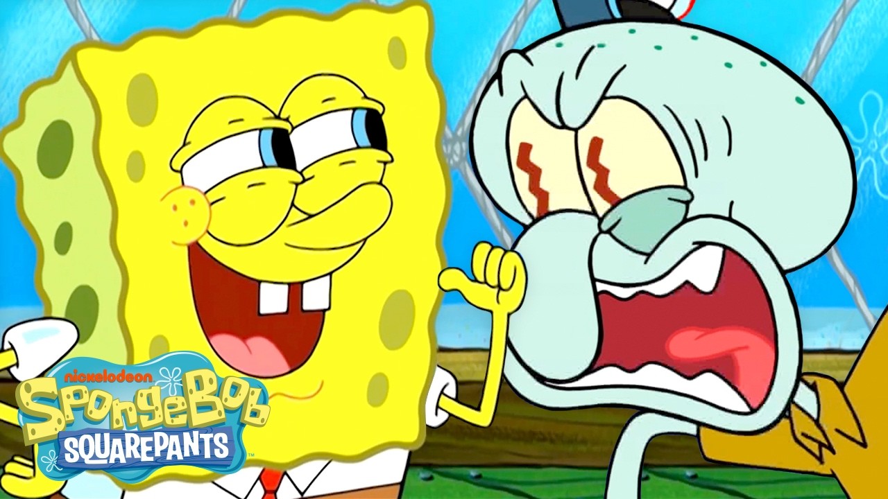 60 Squidward's 60-Minute Crashing Out 😂 | SpongeBob