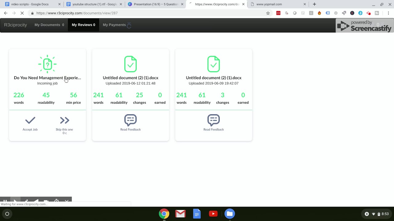 How Do You Review A Document On R3ciprocity.com?