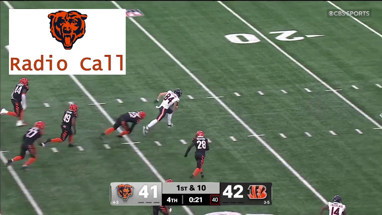 Bears Radio Broadcast of the Bears-Bengals Ending | 2025 NFL