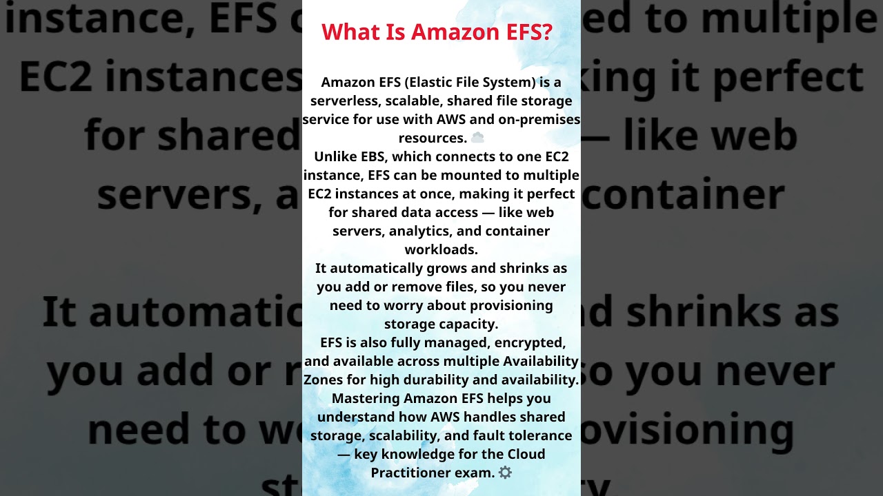 Amazon EFS: Scalable Shared Storage Explained 📂