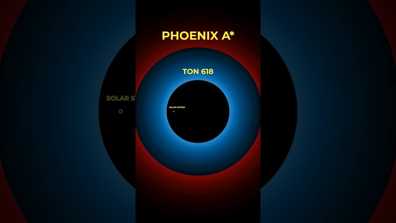 Solar System vs. TON 618 & Phoenix Black Holes 🌌