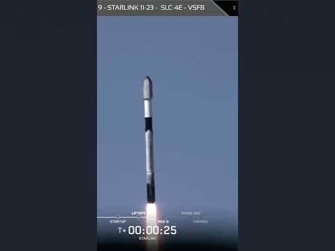 Lift-Off Falcon 9 - Starlink 11-23 - SLC-4E - Vandenberg SFB - October 31, 2025