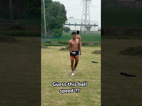 😨Is 135 kmph ??? Guess this ball speed #cricket #fastbowler #cricketer#workout