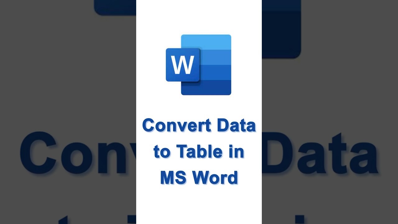 MS Word Tip: Convert Data to Table in 2 Easy Steps 📋