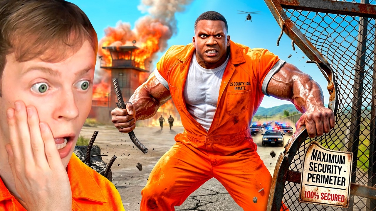 Escape as the Strongest Man in GTA 5! 🔓