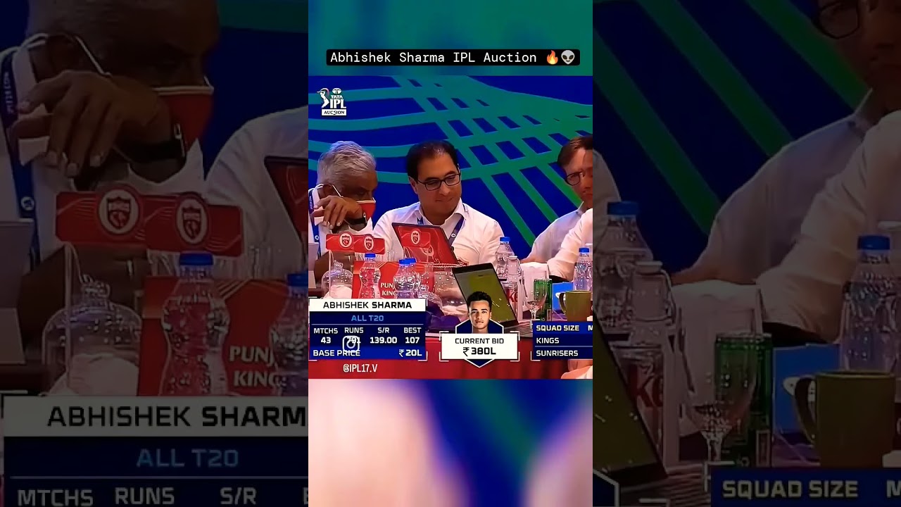 Abhishek Sharma's Crazy Auction Bids🔥