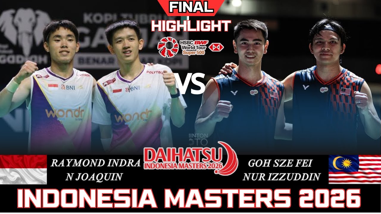 Indonesia Masters 2026 Badminton Final: INA vs MAS 🇮🇩🇲🇾