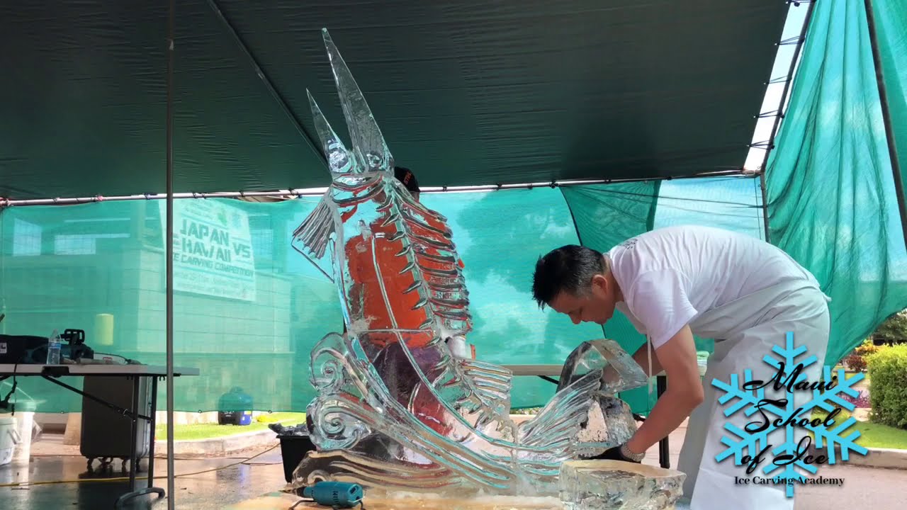 Exciting Ice Carving Showdown on Maui! ❄️ Japan vs. Hawaii Competition