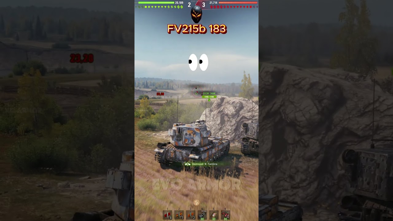 FV215b 183 Blind Shot - World of Tanks #shorts