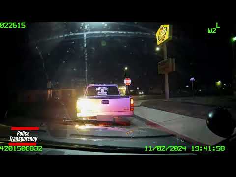 Police Chase GMC Truck Through The Streets Of Bakersfield California