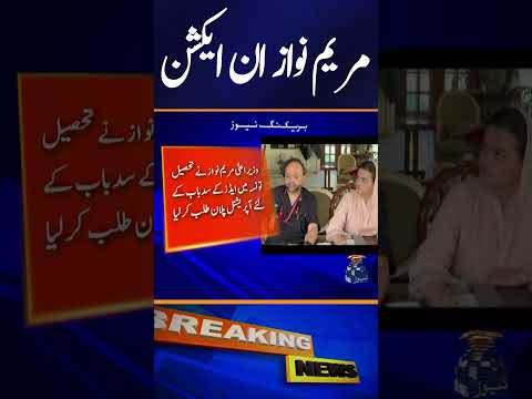 Punjab Chief Minister Maryam Nawaz in Action  | Geo News